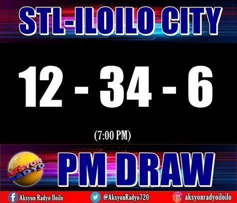 STL ILOILO CITY RESULT 7:00PM DRAW .